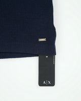 DSWT Vintage Armani Exchange Women's V-Neck Ribbed Knit Ruffle Sleeve Jumper - S