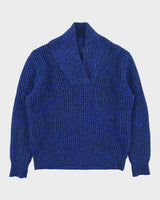 Vintage 1990s Woolwich The Woman Chunky Wool Knit Shawl Neck Jumper - XL