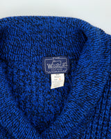 Vintage 1990s Woolwich The Woman Chunky Wool Knit Shawl Neck Jumper - XL