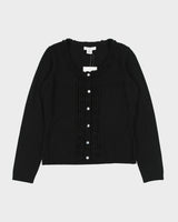 DSWT 1990s Liz Claiborne Mother Of Pearl Button Cotton Knit Cardigan - M