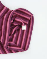 Vintage Y2K 00s 1001 Striped Roll Neck Sleeveless Knit Top - XS