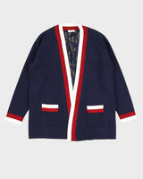 Sandro Navy Blue Knitted Cardigan - M