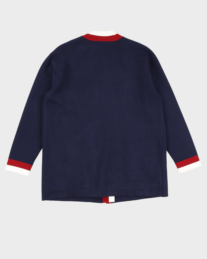 Sandro Navy Blue Knitted Cardigan - M