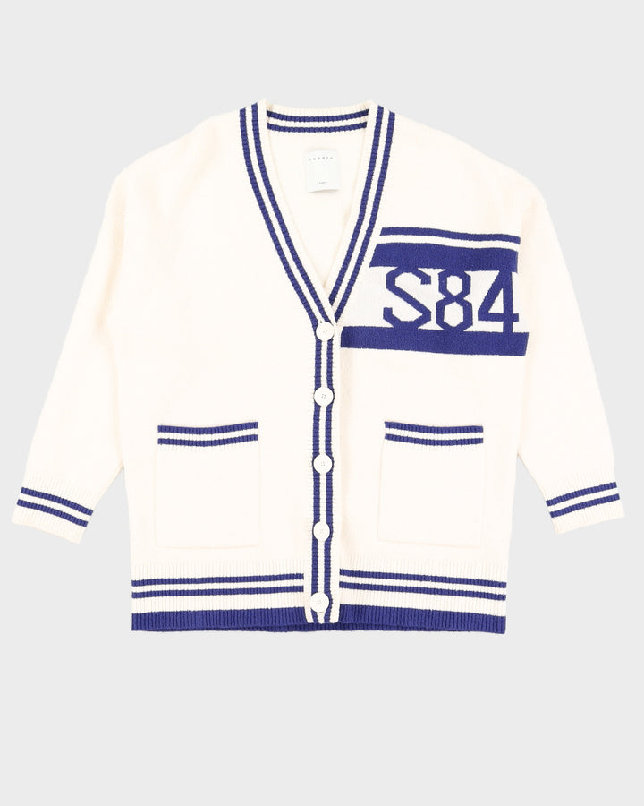 Sandro Cream Knitted Cardigan - L