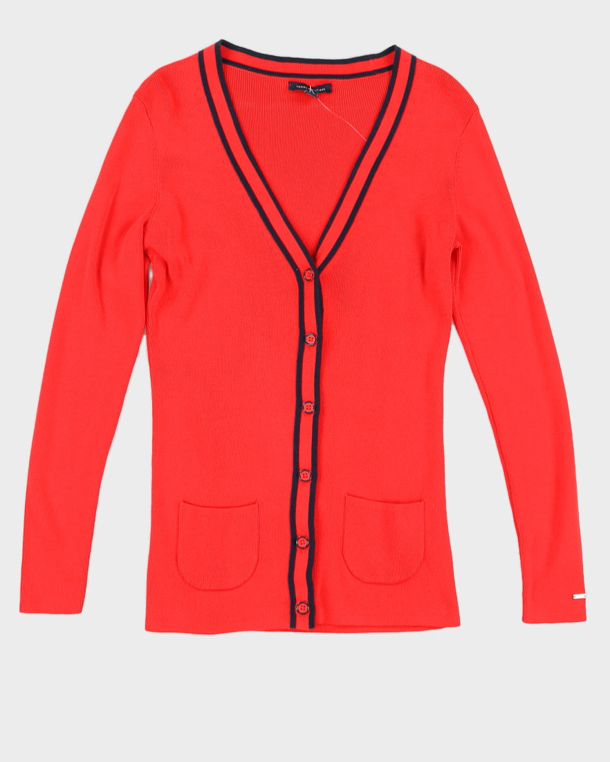 Tommy Hilfiger Red Knitted Cardigan - S