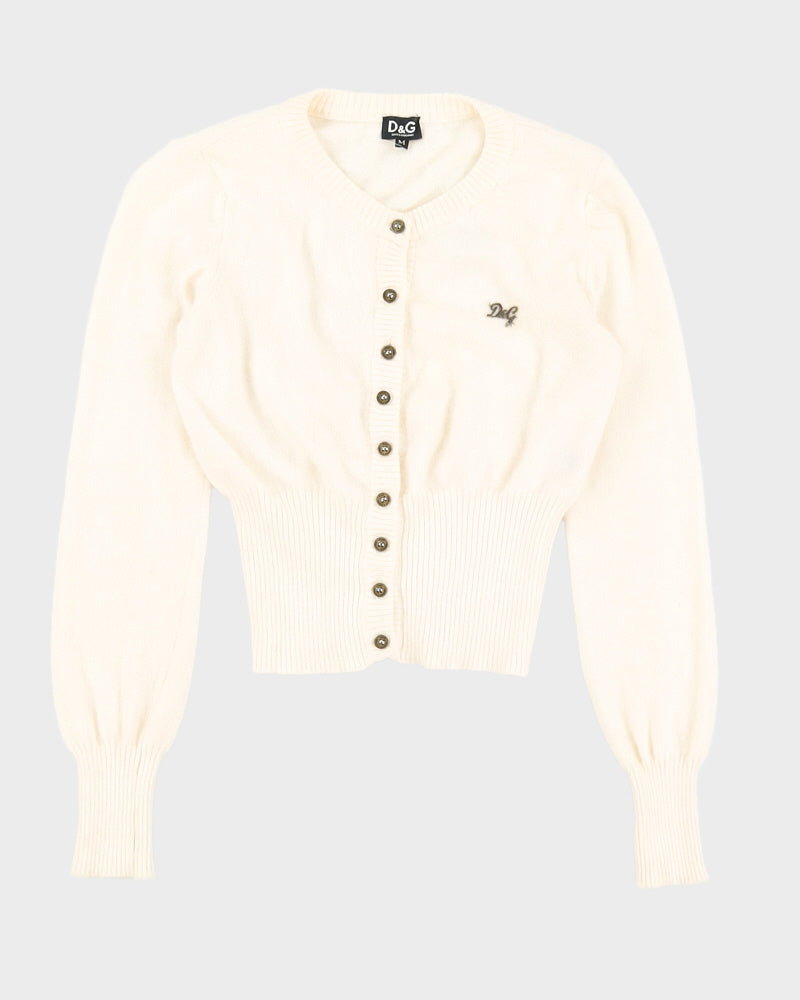 D & G Cream Knitted Cardigan - XS