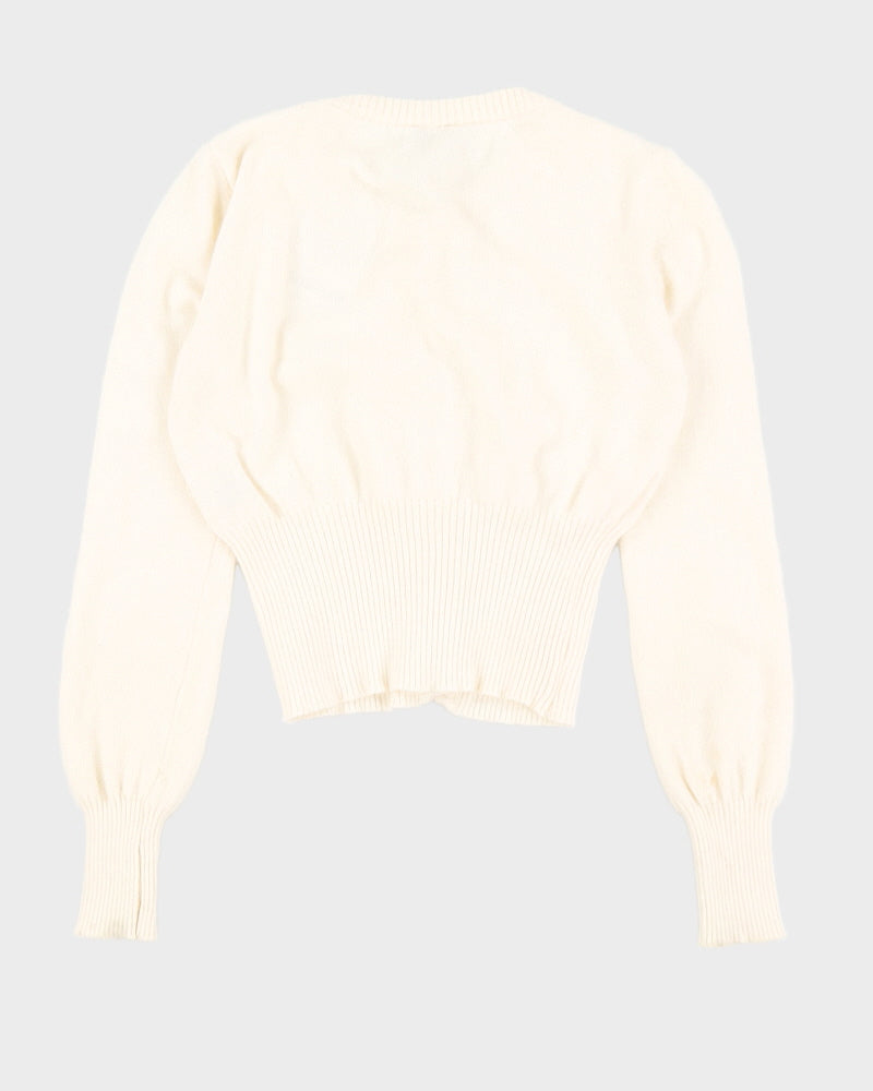 D & G Cream Knitted Cardigan - XS