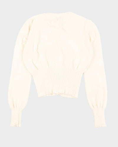D & G Cream Knitted Cardigan - XS
