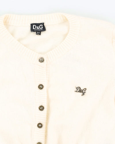 D & G Cream Knitted Cardigan - XS