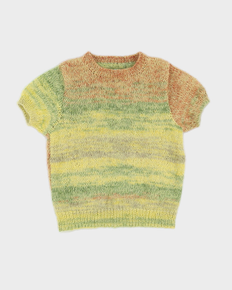 Vintage Women's Yellow Knit Top - S/M