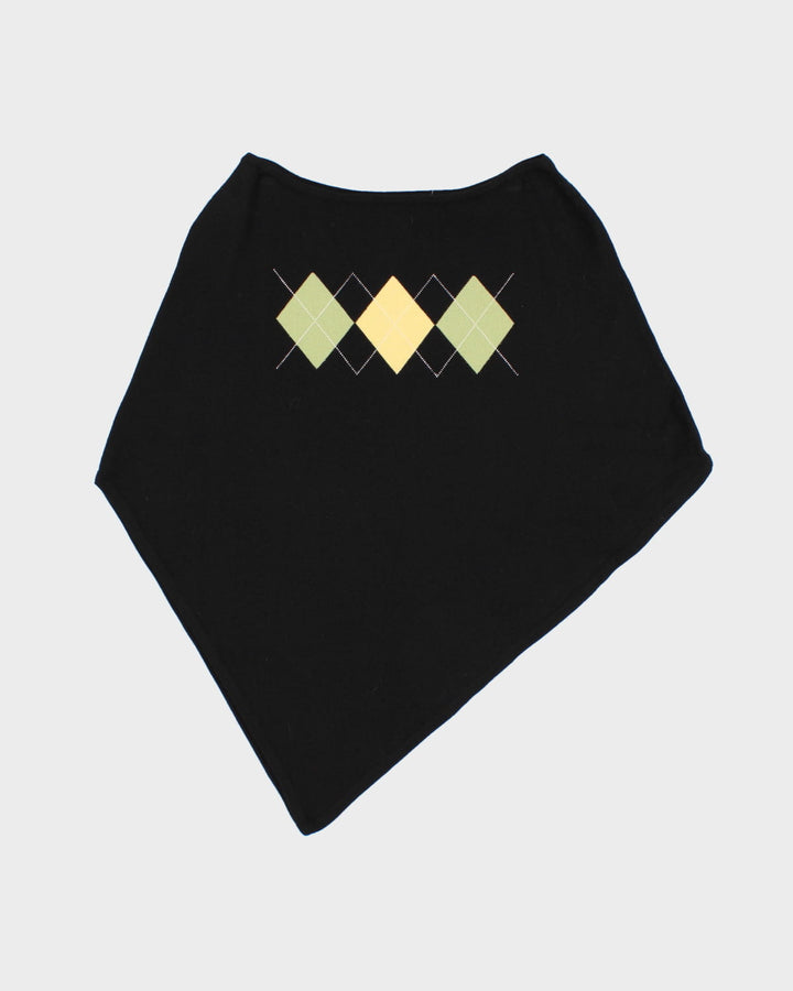 International Concepts Knit Argyle Poncho - M
