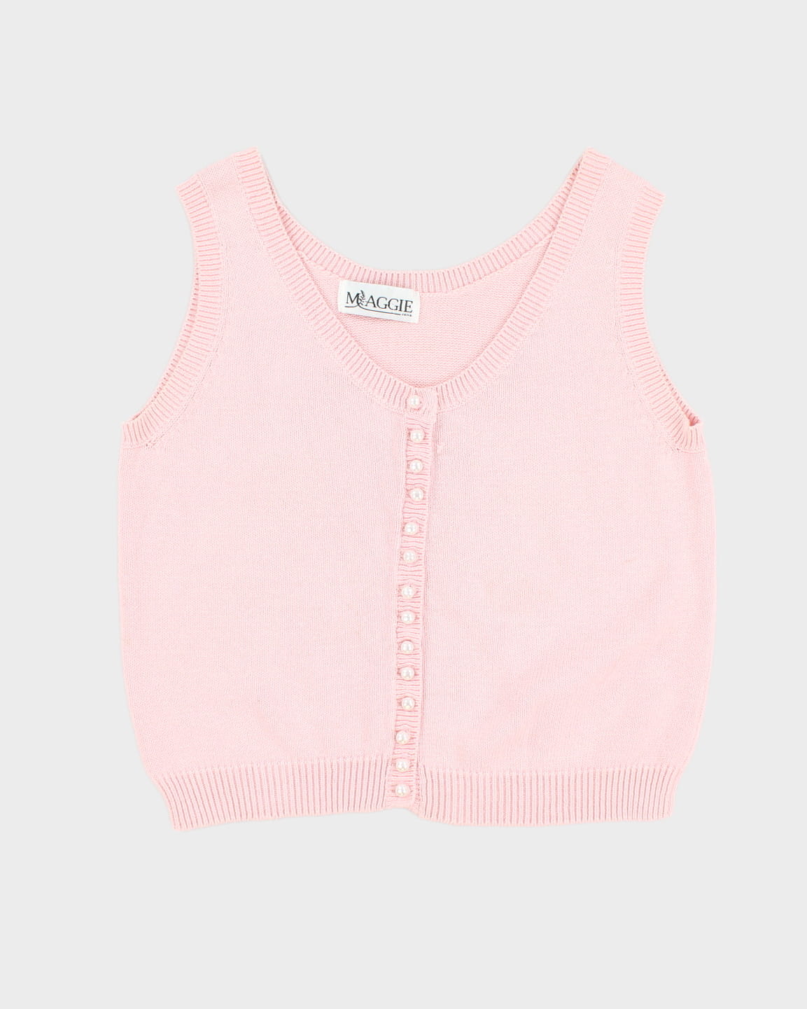 Vintage Maggie By Jana Pink Knit Vest - S