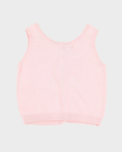 Vintage Maggie By Jana Pink Knit Vest - S