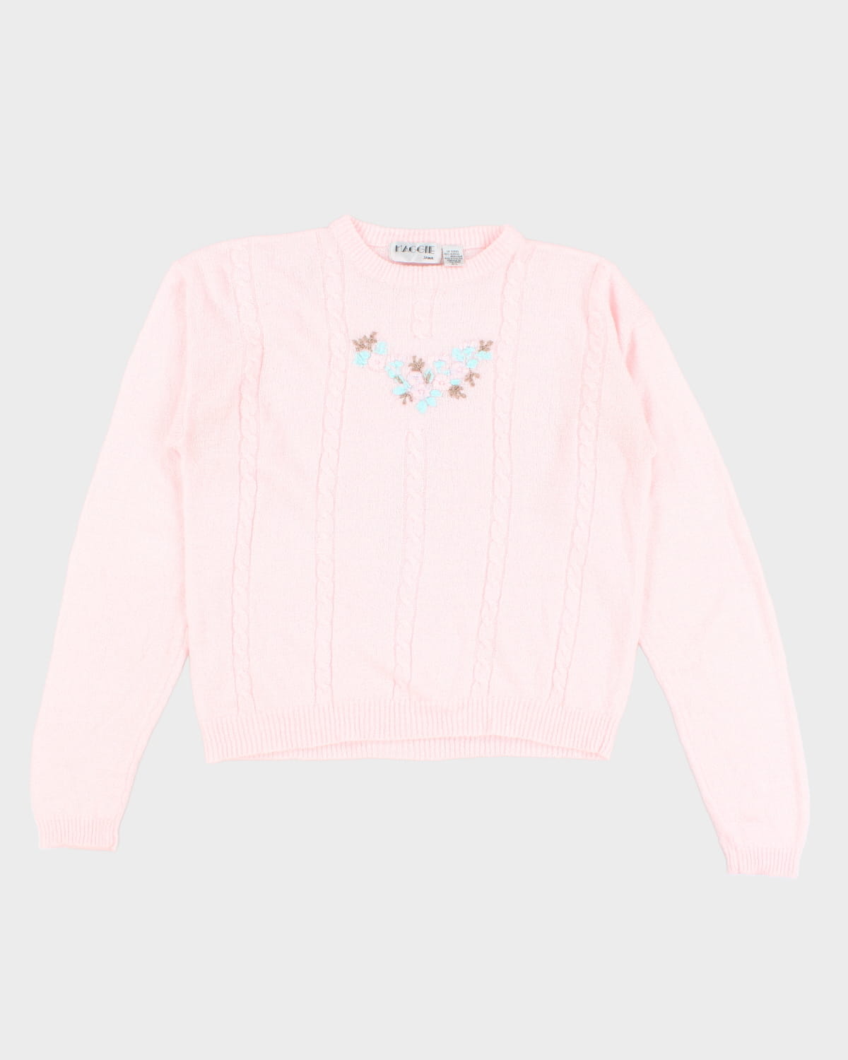 Vintage Maggie Jana Flower Detailed Knit Jumper - L
