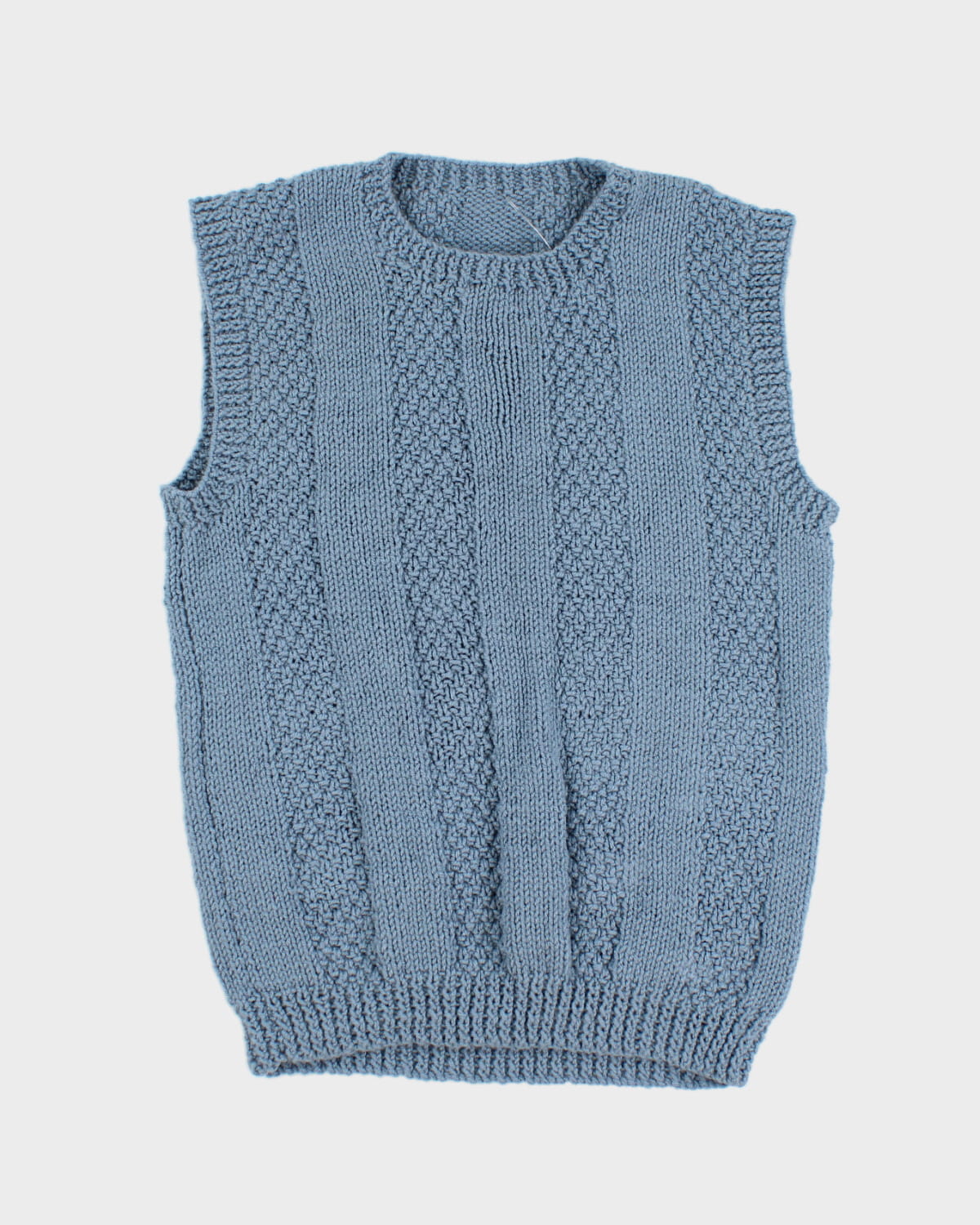 Vintage Blue Knit Vest - M
