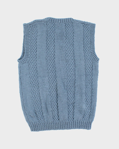 Vintage Blue Knit Vest - M