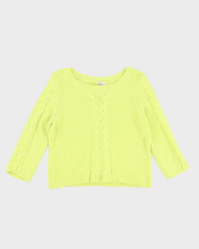 Feminine Green Knit Jumper - XS