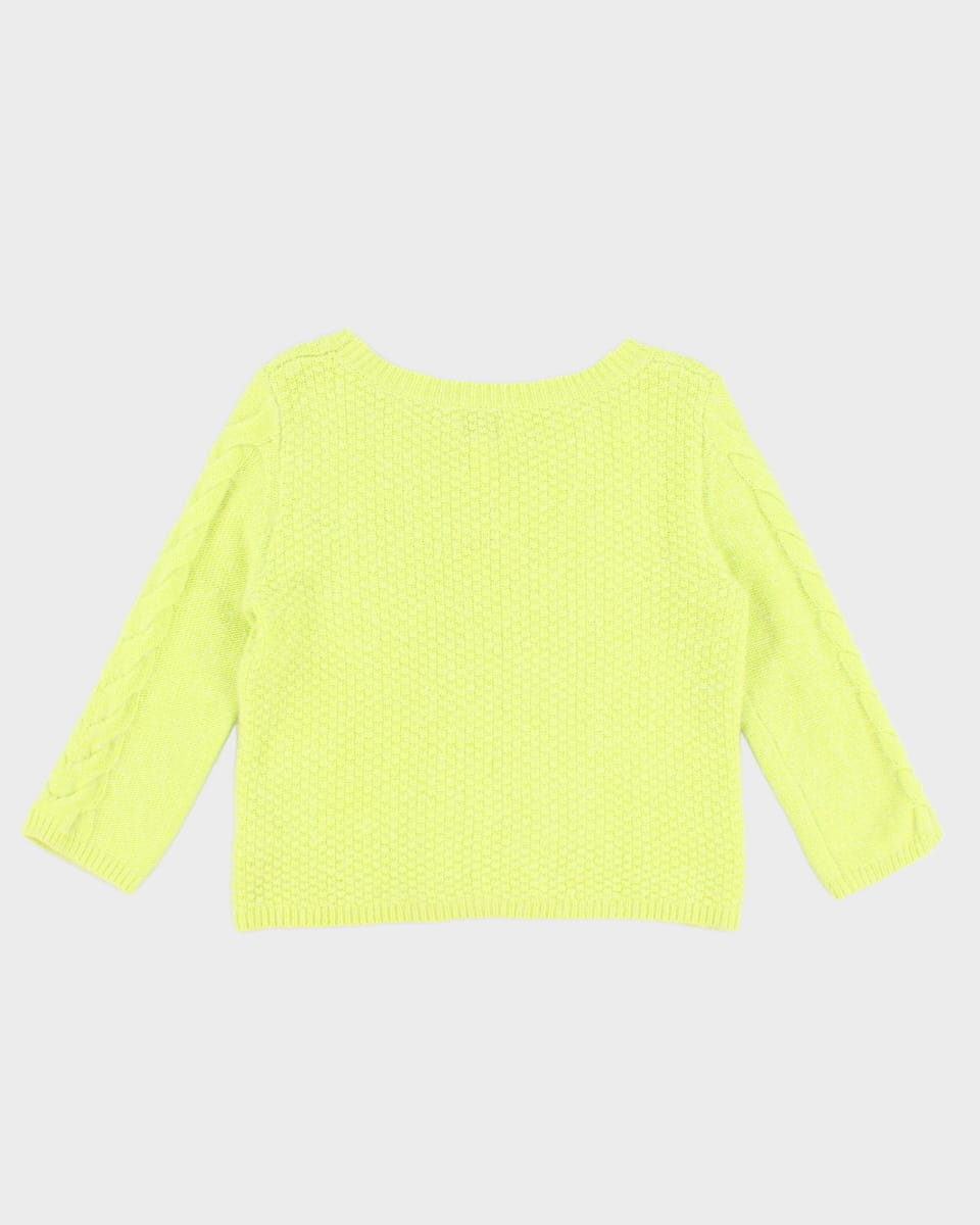 Feminine Green Knit Jumper - XS