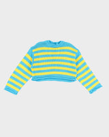 Cute Striped Crop Knit Jumper - S