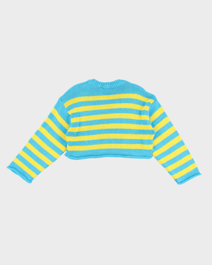 Cute Striped Crop Knit Jumper - S