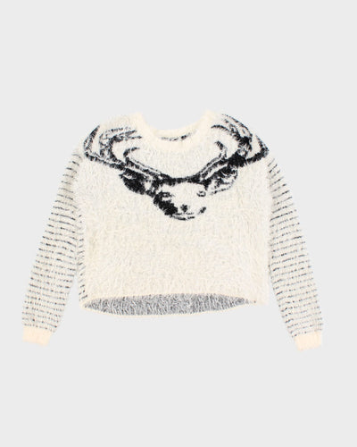 Y2K 00s Guess Fluffy Knit Jumper - M