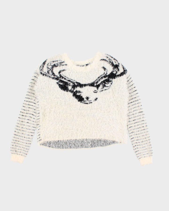 Y2K 00s Guess Fluffy Knit Jumper - M