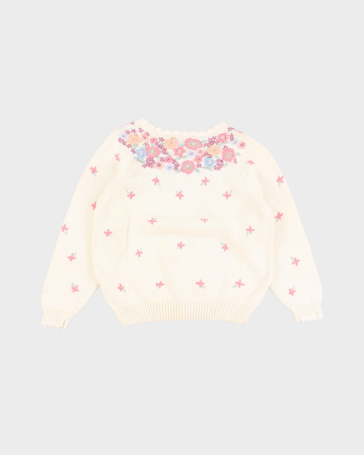 Vintage Nicole Earth Darling Floral Knit Jumper - L