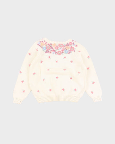 Vintage Nicole Earth Darling Floral Knit Jumper - L