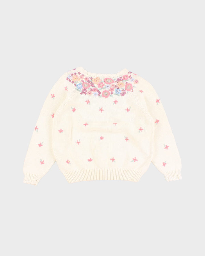 Vintage Nicole Earth Darling Floral Knit Jumper - L