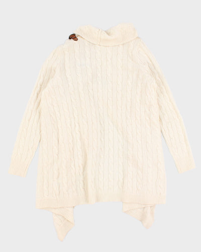 Polo By Ralph Lauren Cream Wool/Cashmere Cardigan - M