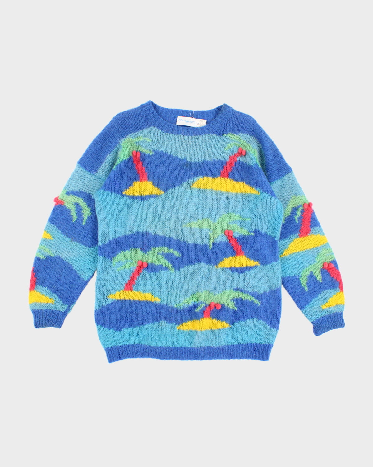 Vintage 90s Ben Sprout Paradise Wool Jumper - M