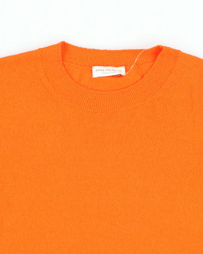 Dries Van Noten Orange Thin Crewneck Knit Sweatshirt - XS