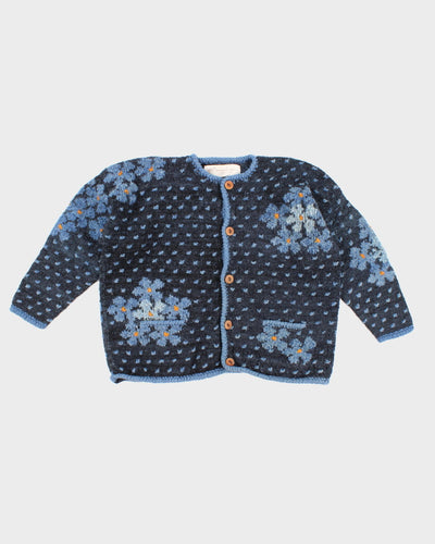 Vintage Wool Floral Cardigan - XL