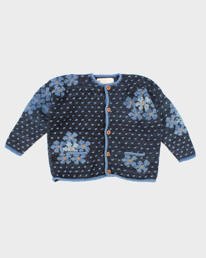 Vintage Wool Floral Cardigan - XL
