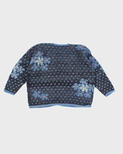 Vintage Wool Floral Cardigan - XL