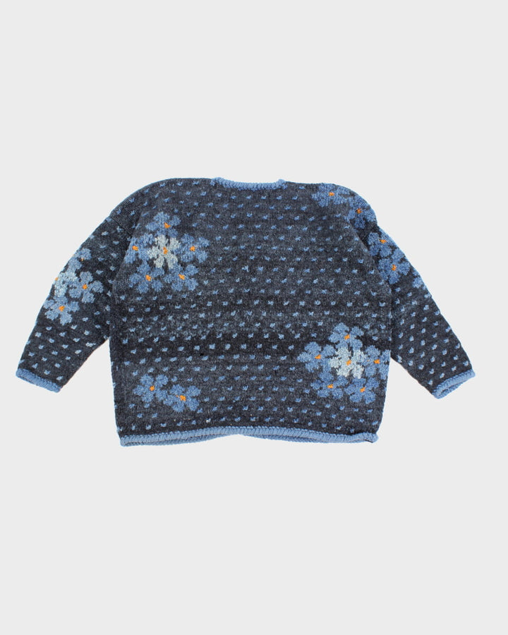 Vintage Wool Floral Cardigan - XL