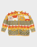 Vintage 90s Express Tricot Handknitted Wool Cardigan - L