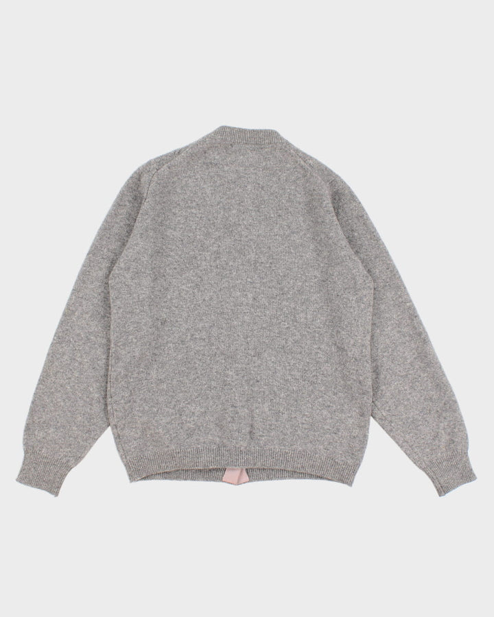 Vintage 70s Pringle For Lane Crawford Grey Knit Cardigan - XS/S