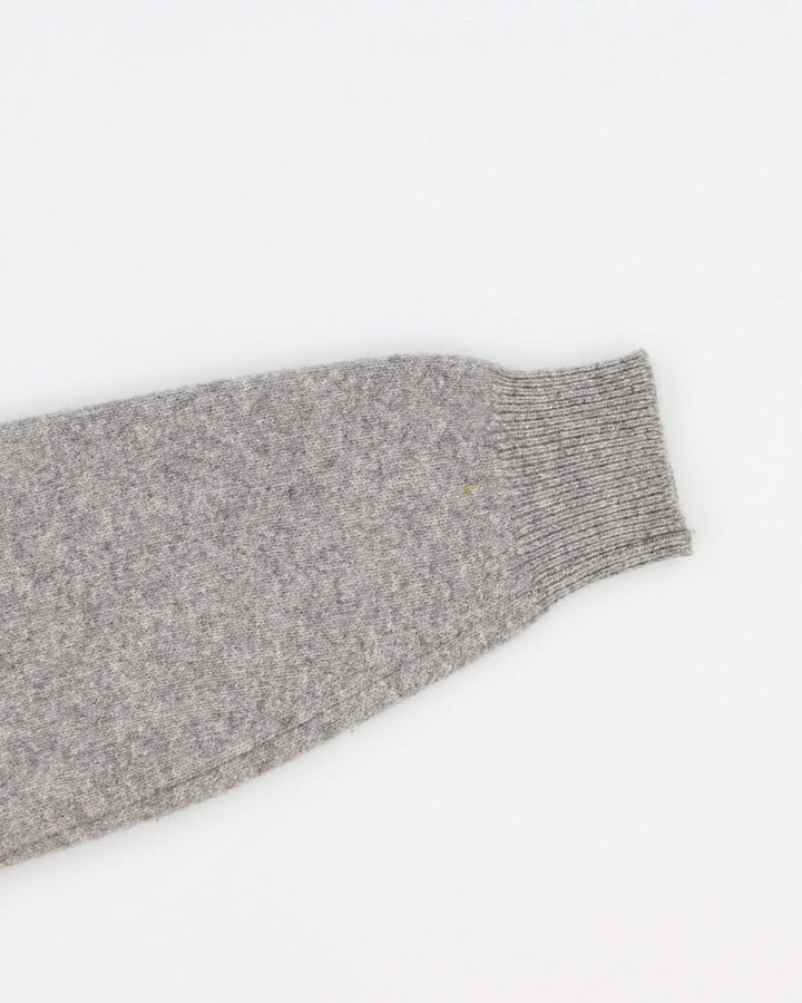 Vintage 70s Pringle For Lane Crawford Grey Knit Cardigan - XS/S