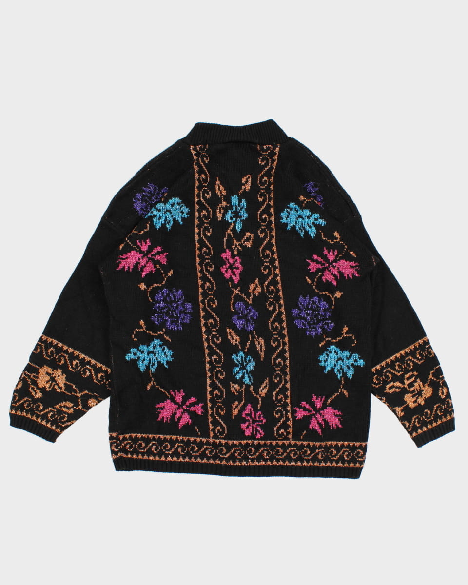 Vintage Patterned Knit Long sleeve - M