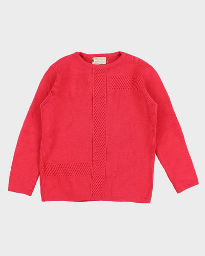 Vintage 100% Wool Knit Jumper - M - L