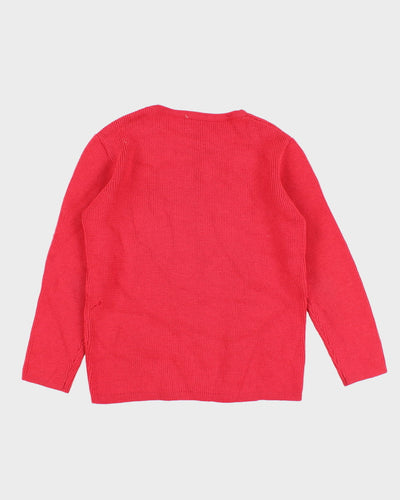 Vintage 100% Wool Knit Jumper - M - L