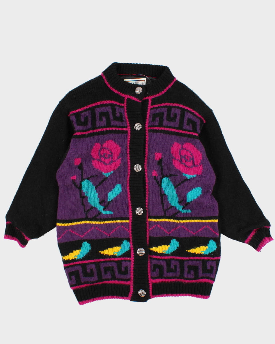 Vintage 80's Knit Cardigan - L