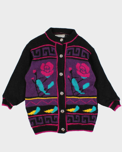 Vintage 80's Knit Cardigan - L