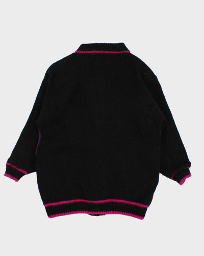 Vintage 80's Knit Cardigan - L
