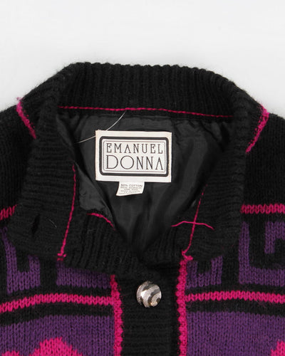 Vintage 80's Knit Cardigan - L