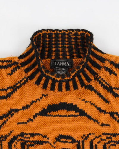 Vintage Tiger Knit Jumper - S