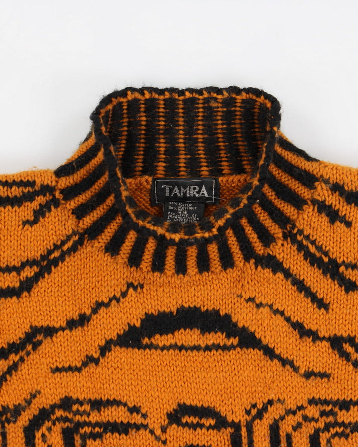 Vintage Tiger Knit Jumper - S