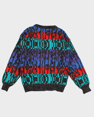 80's Patterned Knit Jumper- S