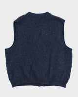 Vintage Lands' End Wool Argyle Button Up Vest - XL
